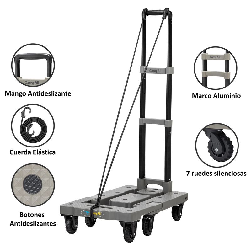 CARRY ALL - Carro De Carga Plegable Tipo Plataforma 150 Kilos Carrito Yegua