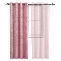 Cortina Blackout 100% 1 Paño 140x220 Cm Textura Lino - Rosa
