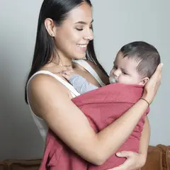AMAMANTAS - Manta de Hilo Fino Suave Para Bebés Multifuncional Tierra
