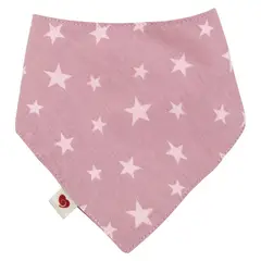 AMAMANTAS - Babero Algodón Impermeable Colección Estrella Palo Rosa