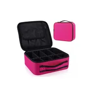 Maleta De Maquillaje De Mano Portatil Cosmetologia Chica Fucsia