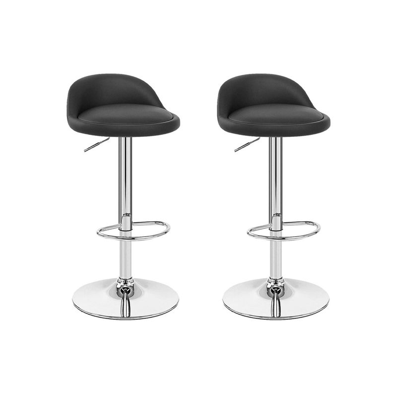 GLOBAL LATIN GROUP - Pack 2 Silla Piso Bar Taburete - Negro