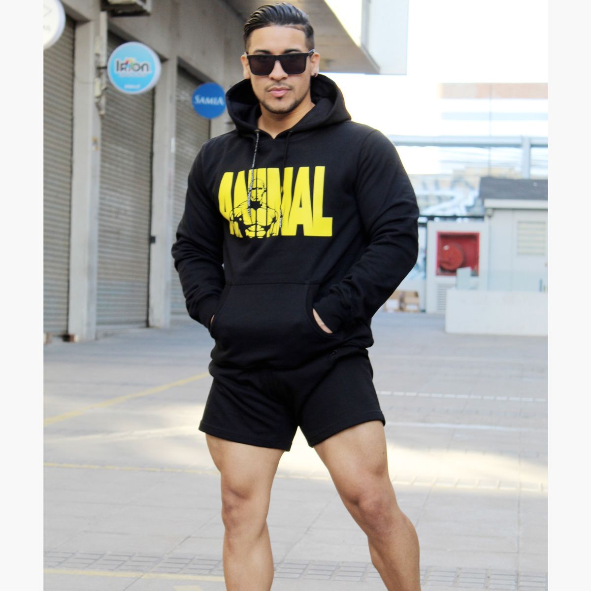 ADEMAN - Poleron Aress Animal Negro