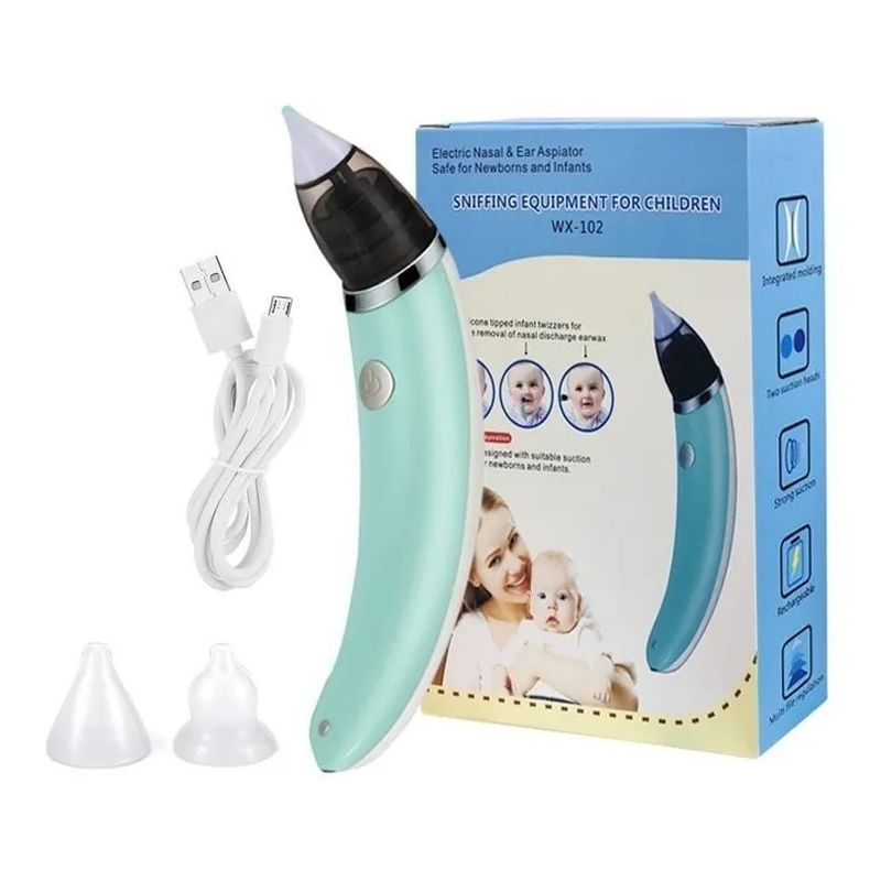 GENERICO - Aspirador Nasal Electrico Para Bebe Saca Moco Porta Usb