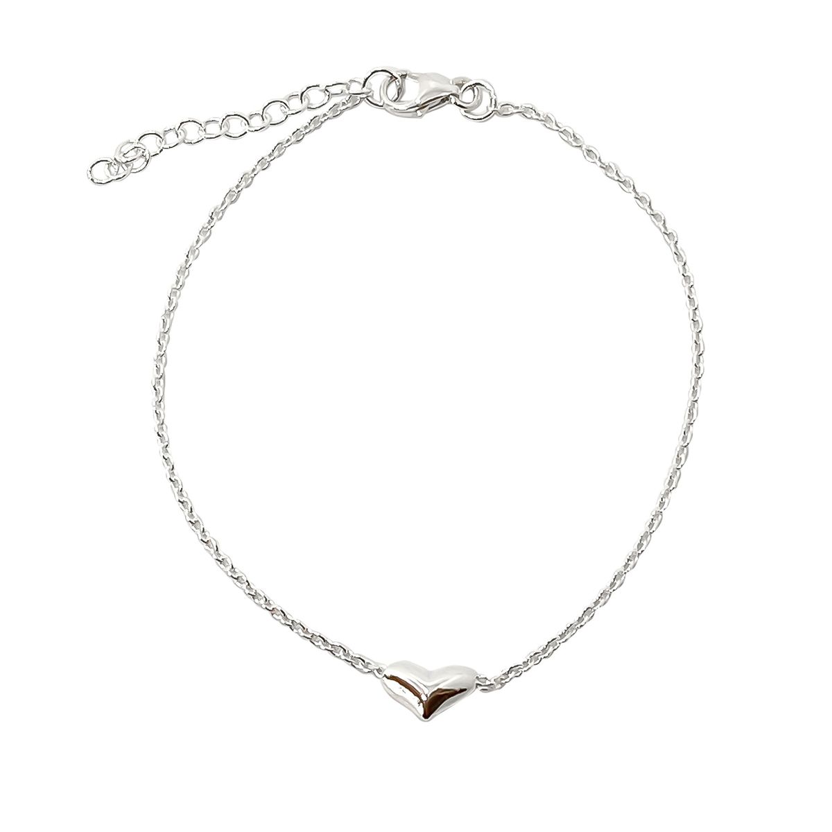 ANDREA COGGIOLA JOYAS - Pulsera Corazón Plata Fina 925