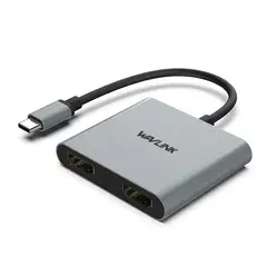GENERICO - Adaptador USB-C a doble HDMI- Wavlink