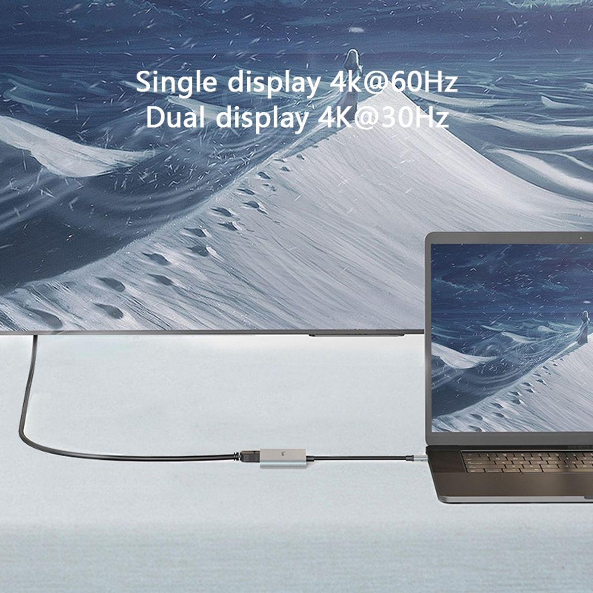 GENERICO - Adaptador USB-C a doble HDMI- Wavlink