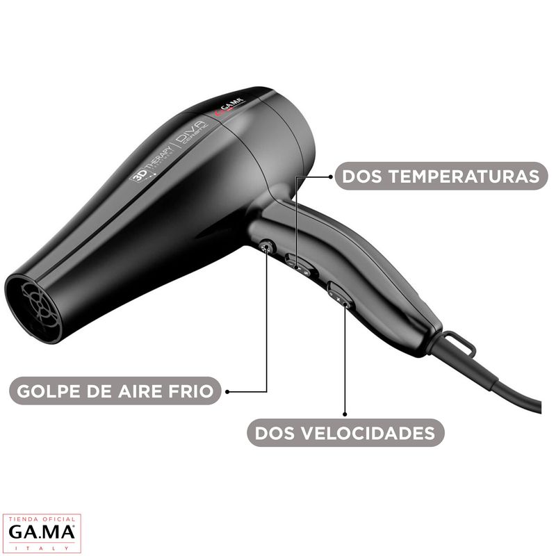 GAMA Secador Profesional DIVA Gama 3D Therapy