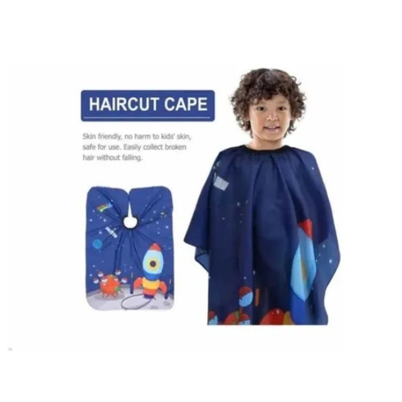 GENERICO - Capa De Corte Peluquería Para Niño Color Azul