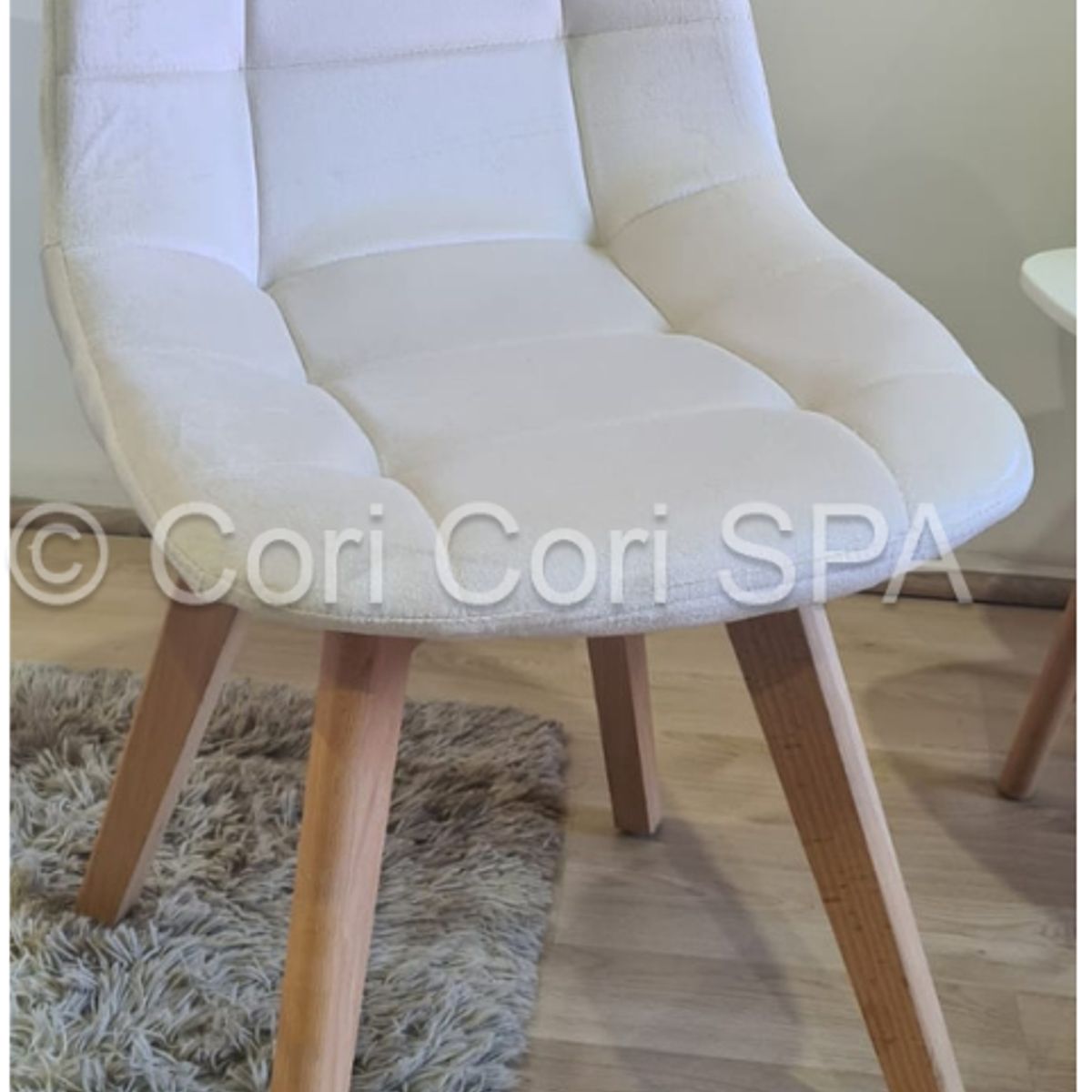 CORI CORI - Silla Capitonne Velvet Beige