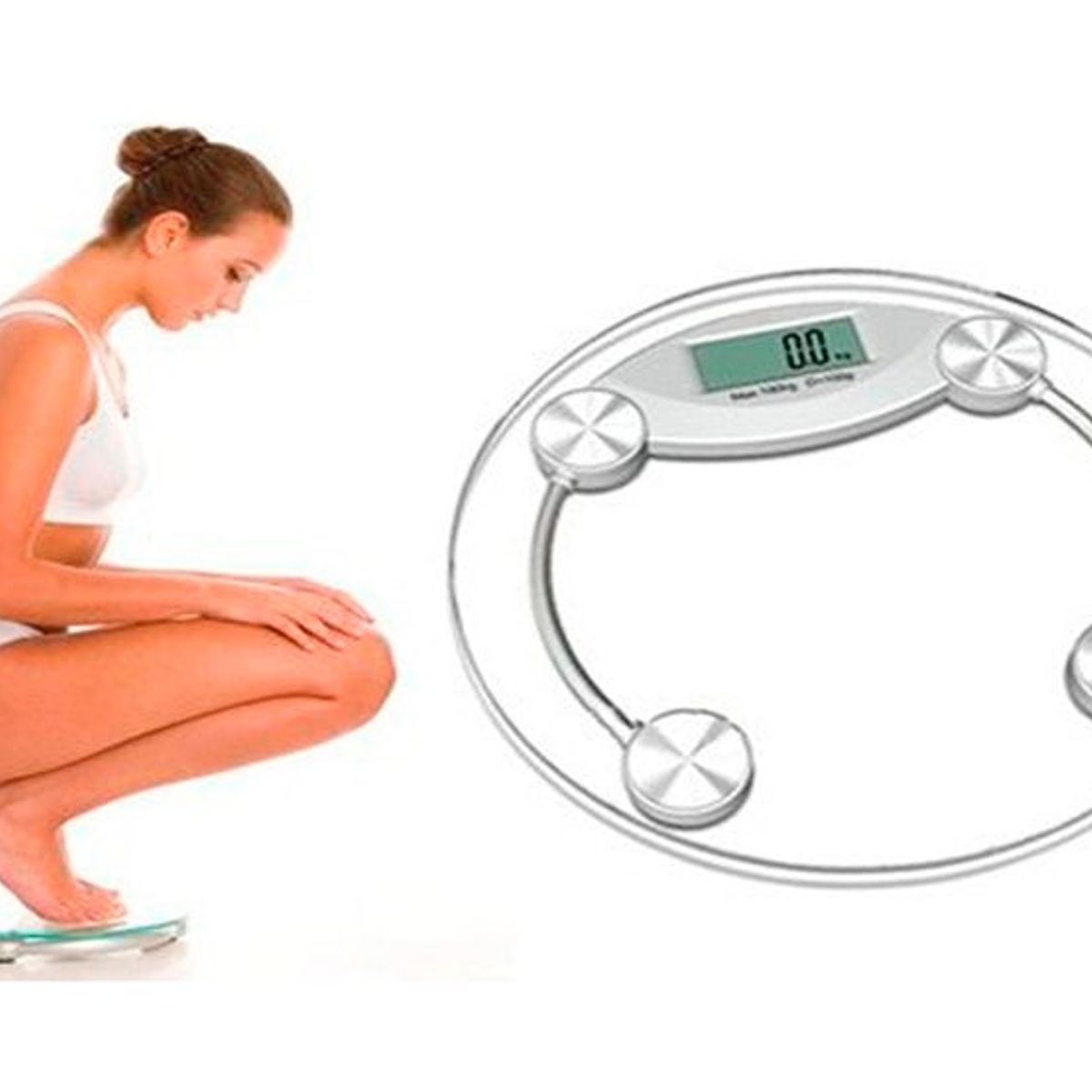 GENERICO - Pesa Digital Vidrio Templado Diseñado Para 150kg