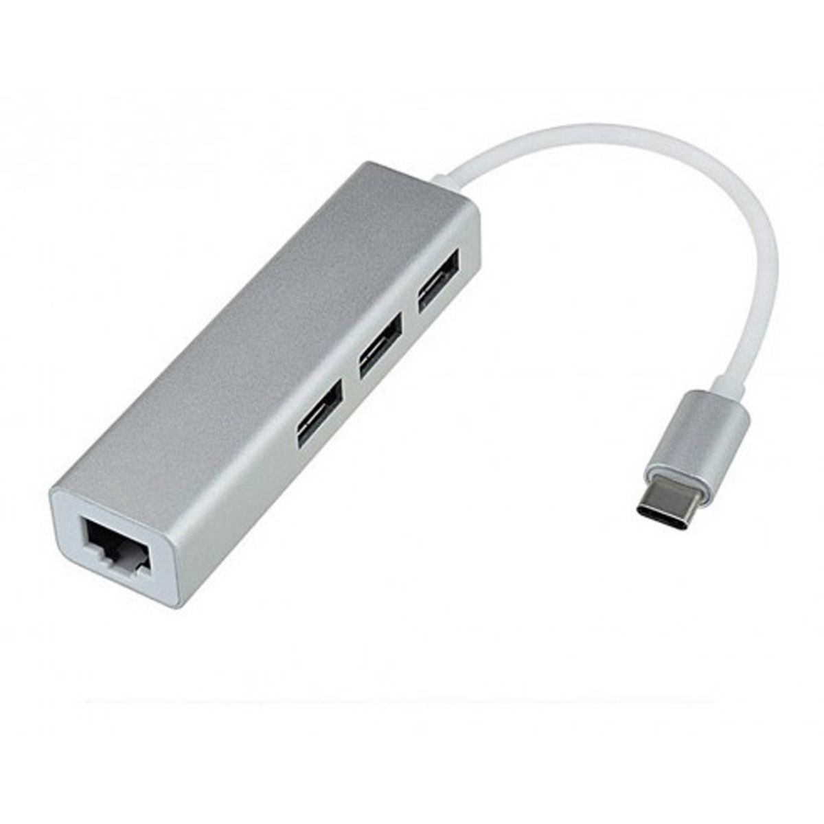 GENERICO - Adaptador Usb-c 3.1 Ethernet Red Lan Rj45 + 3 Usb A 3.0
