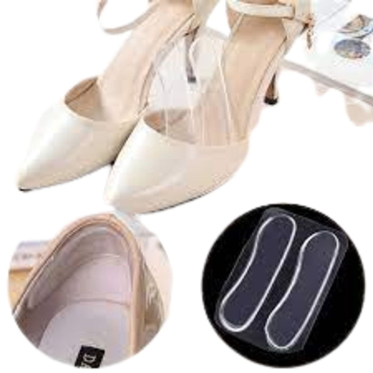 GENERICO - Par Tira Talón Adhesiva De Silicona