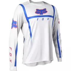 FOX - Polera Bicicleta Ranger Race Spec Manga Larga Blanco/Gris
