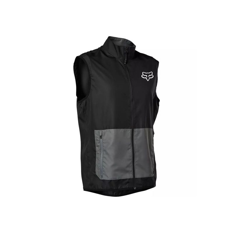 FOX - Chaqueta Cortavientos Bicicleta Ranger Sin Mangas Negro/Gris Fox FOX
