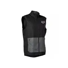FOX - Chaqueta Cortavientos Bicicleta Ranger Sin Mangas Negro/Gris