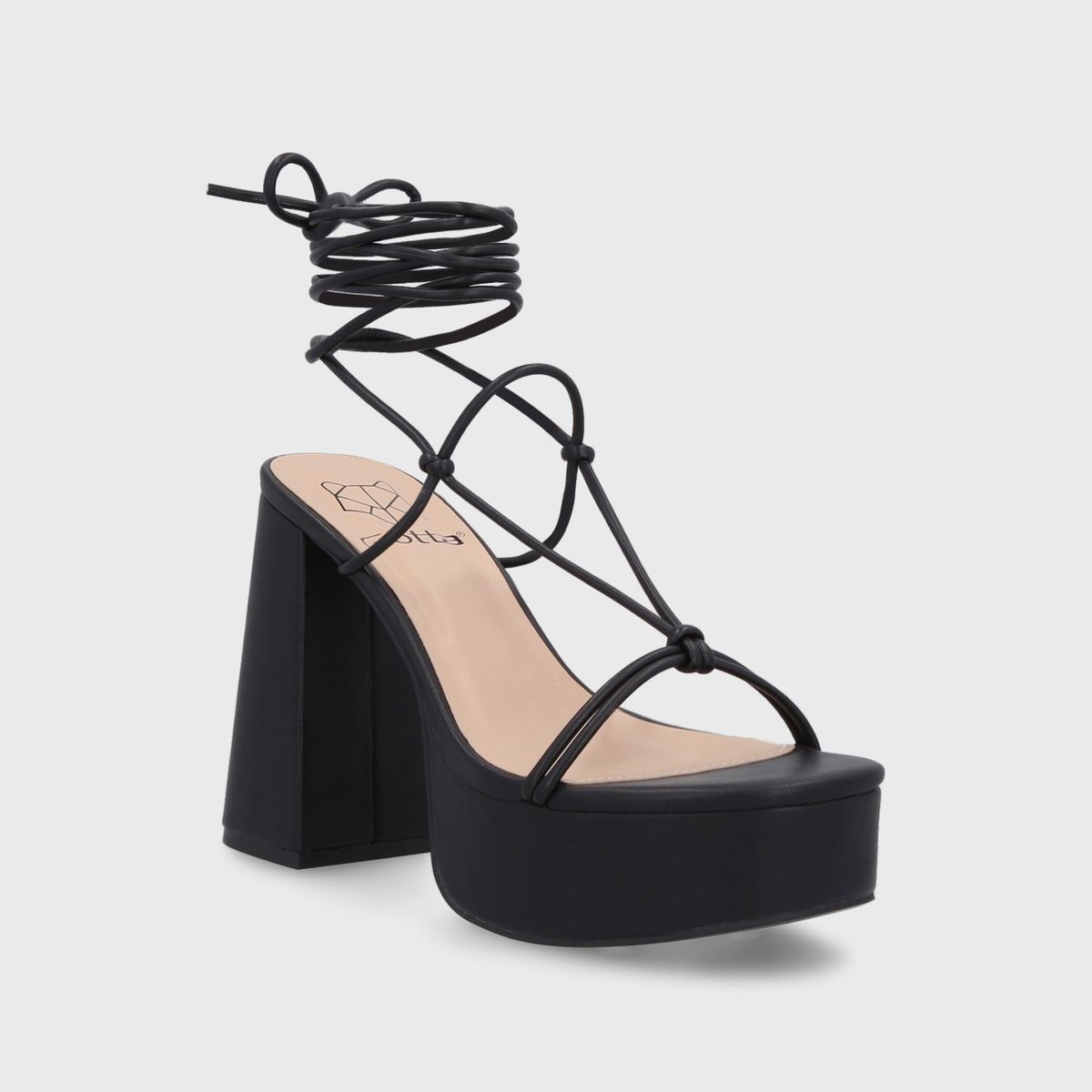 GOTTA - Sandalia Mujer Plataforma Negra 36301