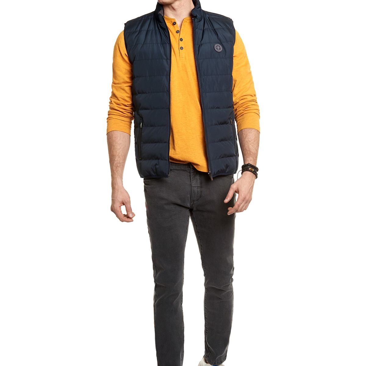 FEROUCH - Chaqueta Sin Mangas Reversible Azul Ferouch
