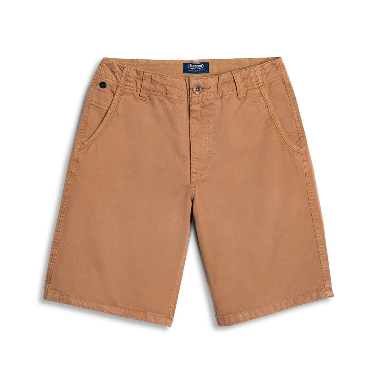 FEROUCH - Bermuda Garment Dyed F Marrón Ferouch
