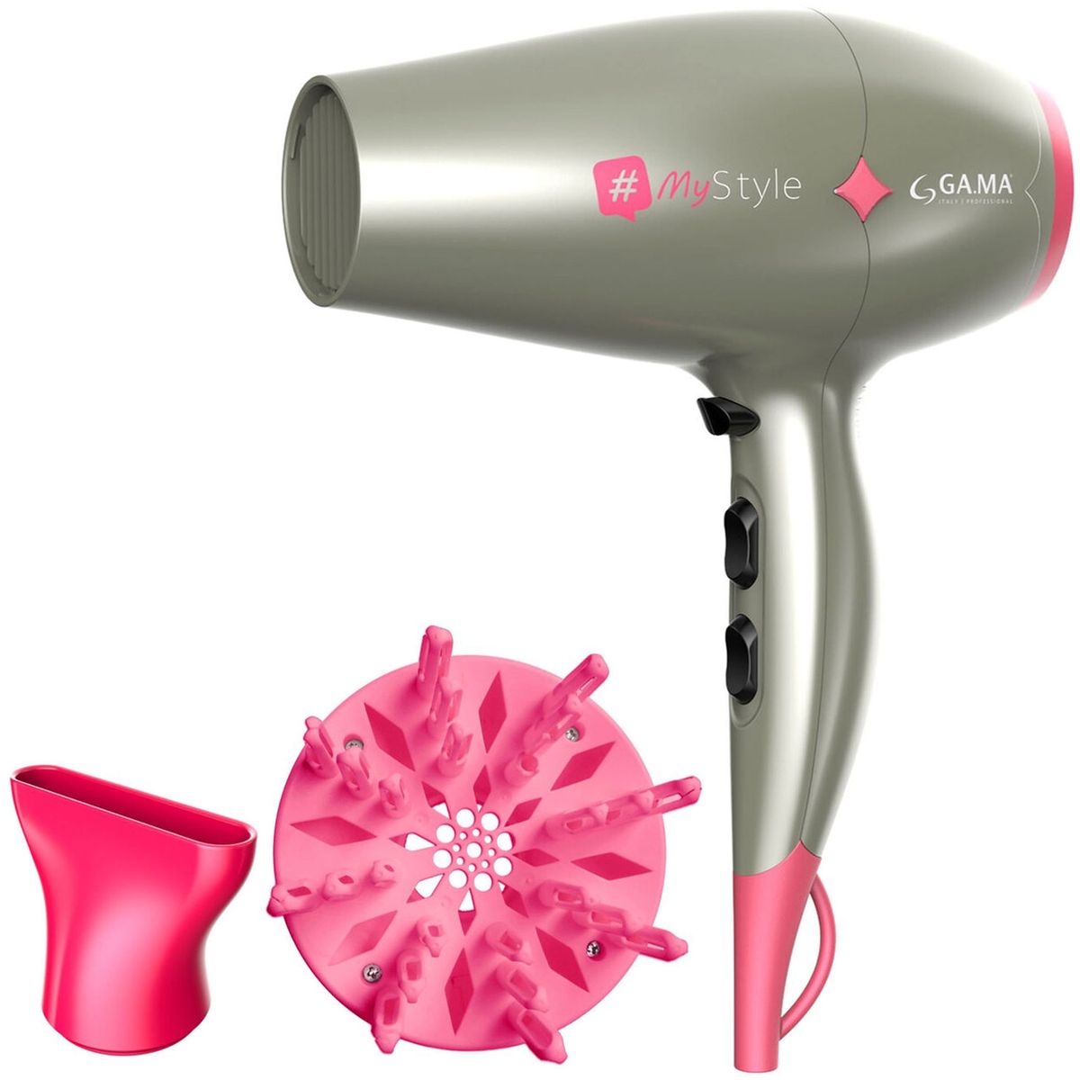 GAMA - Secador Gama Diamond My Style St 220 Ceramic Nano Silver
