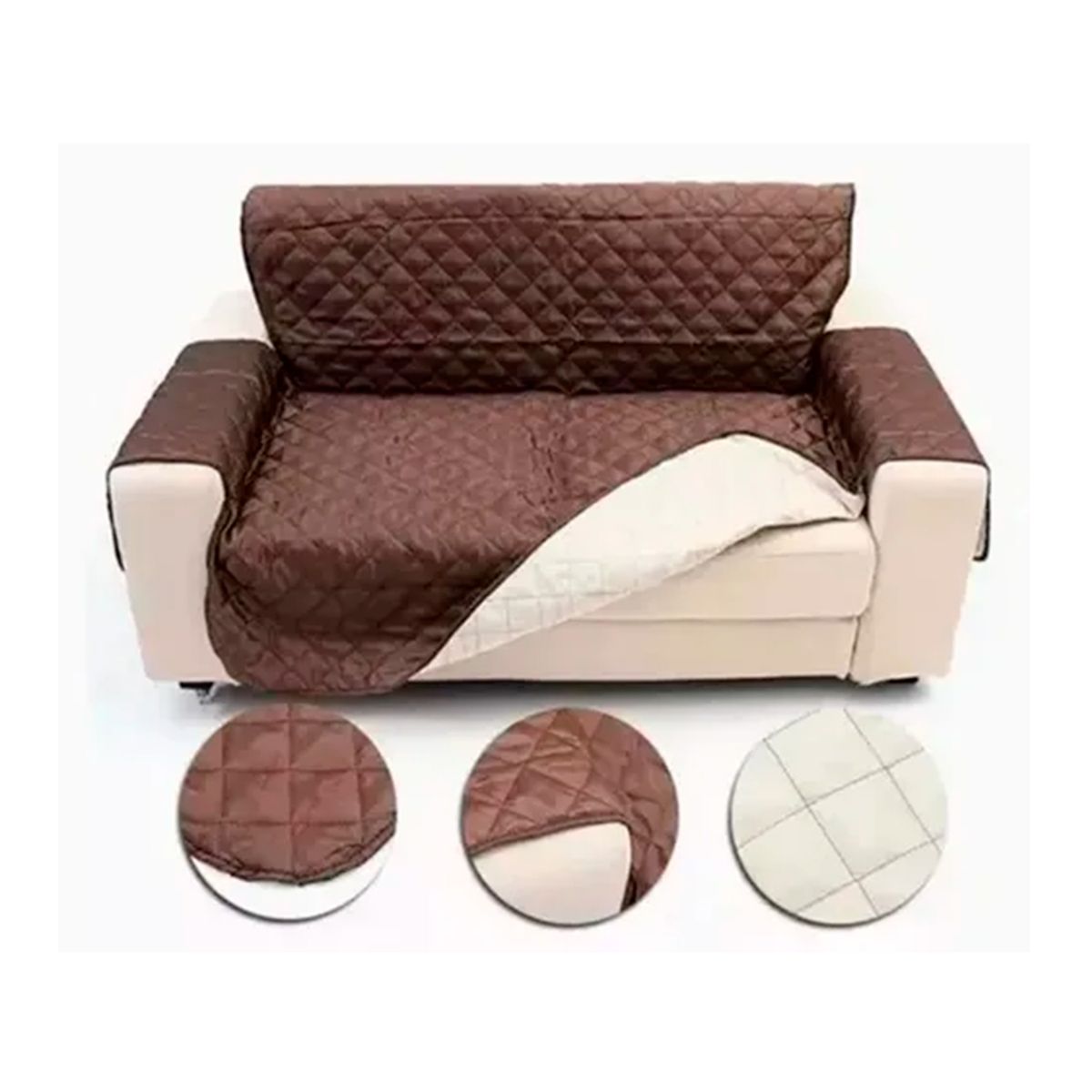 GENERICO - Funda Cobertor Sofa 2 Cuerpos Reversible