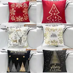 GENERICO - Fundas para cojín de Navidad pack seis Surtidos