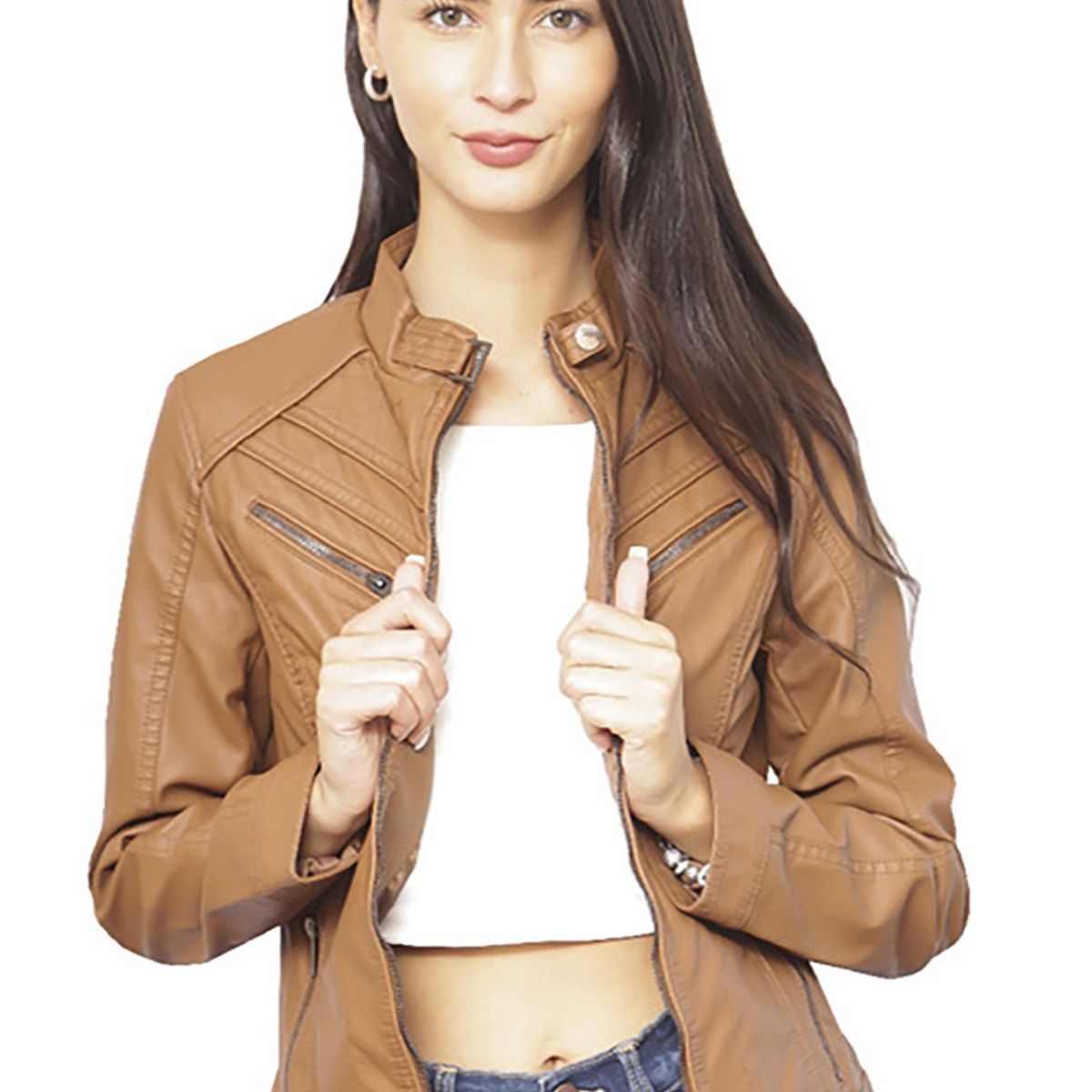 TODOPIEL - Chaqueta de Ecocuero Mujer Café Todopiel