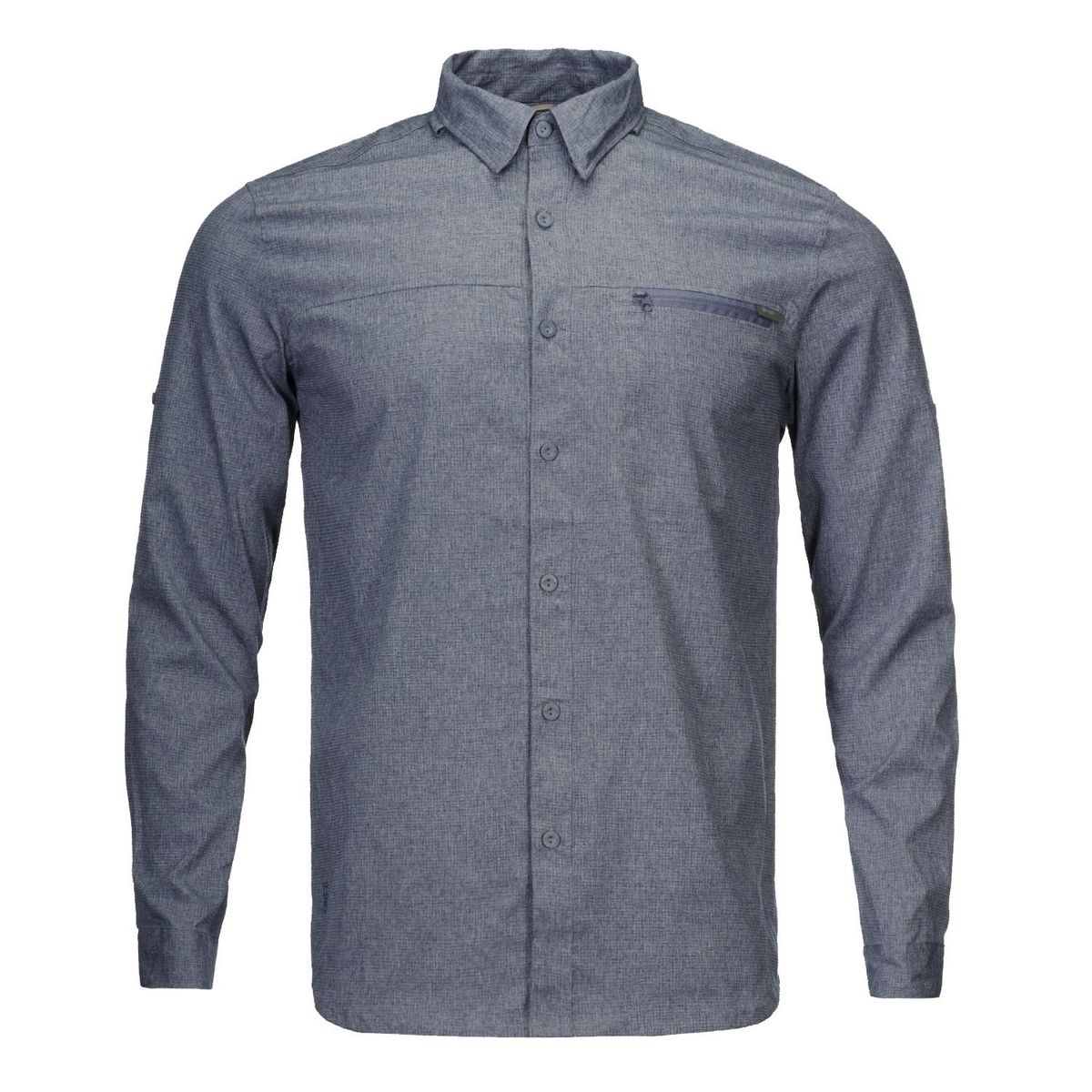 LIPPI - Camisa Hombre Rosselot Long Sleeve Q-Dry Shirt Gris Oscuro Lippi