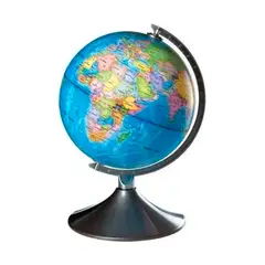 GENERICO - Globo Mapamundi Giratorio Con Base 21,4 cm de Diámetro