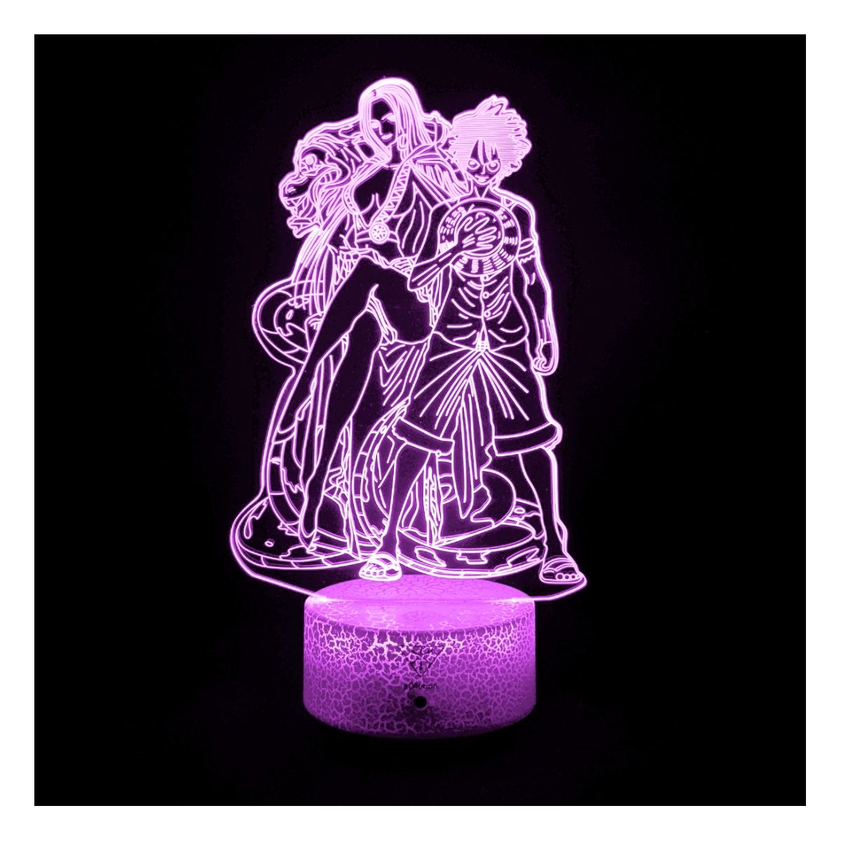 3DILUTION - Lámpara Escritorio 3d Luffy Nami One Piece Base Agrietada