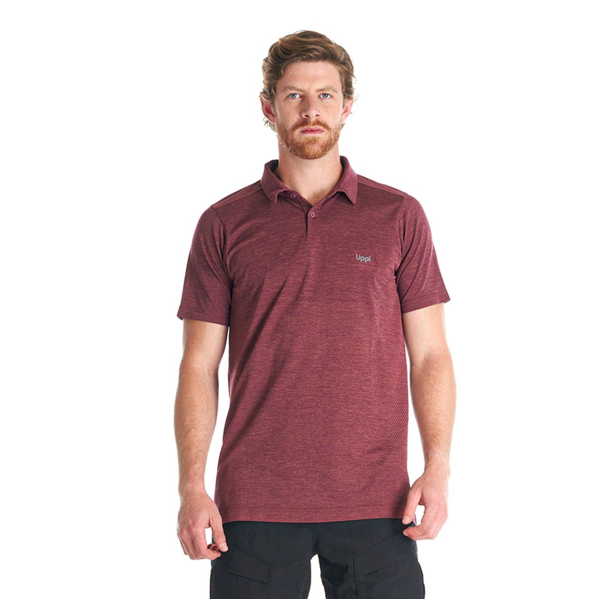 LIPPI - Polera Hombre B-Classic Seamless Polo Grafito Lippi