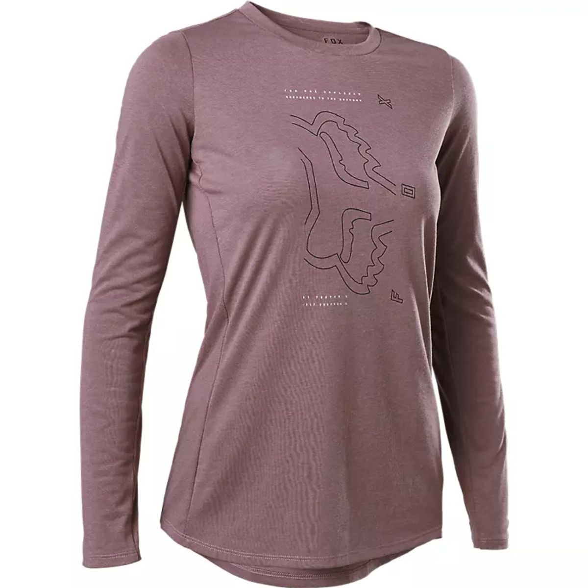 FOX - Polera Bicicleta Mujer Ranger Drirelease® Manga Larga Morado Fox FOX