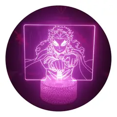 3DILUTION - Lámpara Ilusión 3d Kyojuro Rengoku Demon Slayer Base Agrietada