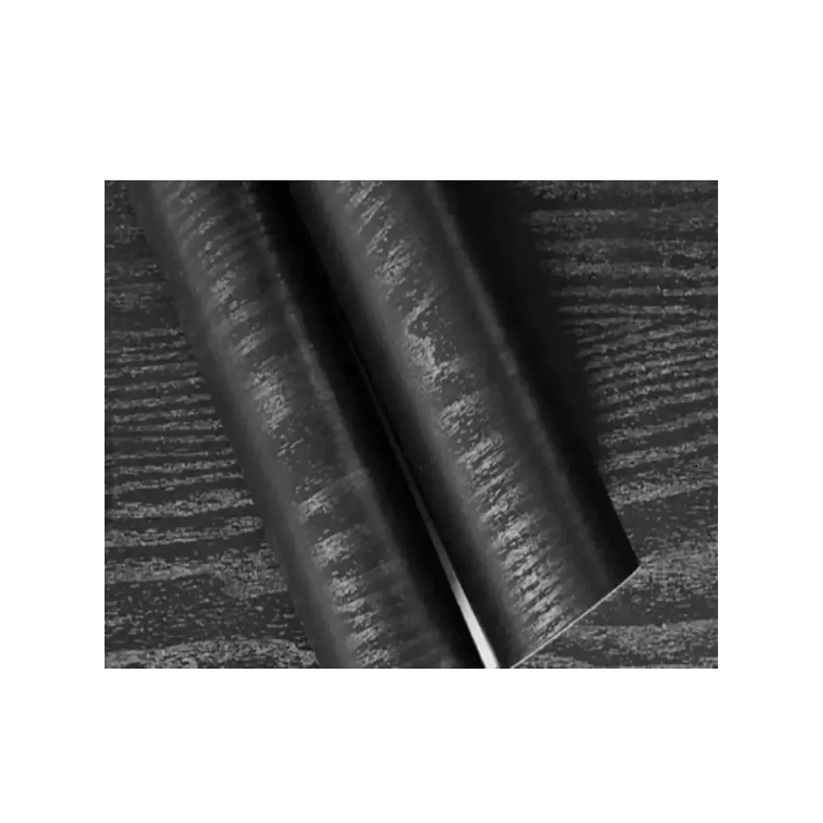 GENERICO - Papel Mural Texturizado Autoadhesivo Rollo 10mt X 60cm Madera Negro