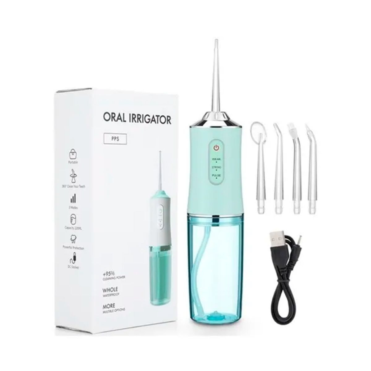 GENERICO - Limpiador De Dientes Irrigador Dental Verde