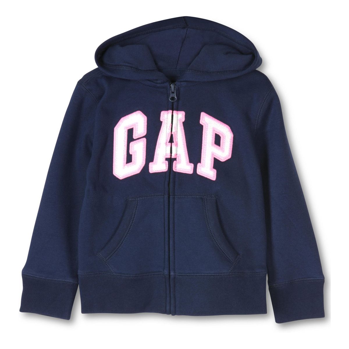 GAP - Poleron Logo Con Cierre Niña Azul Marino