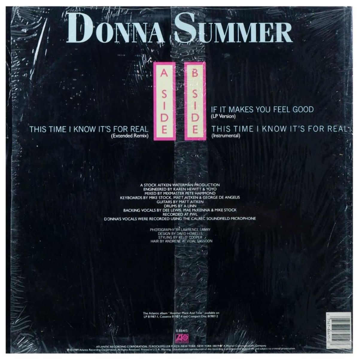 HITWAY MUSIC - DONNA SUMMER - THIS TIME I KNOW ITS FOR REAL 12 VINILO