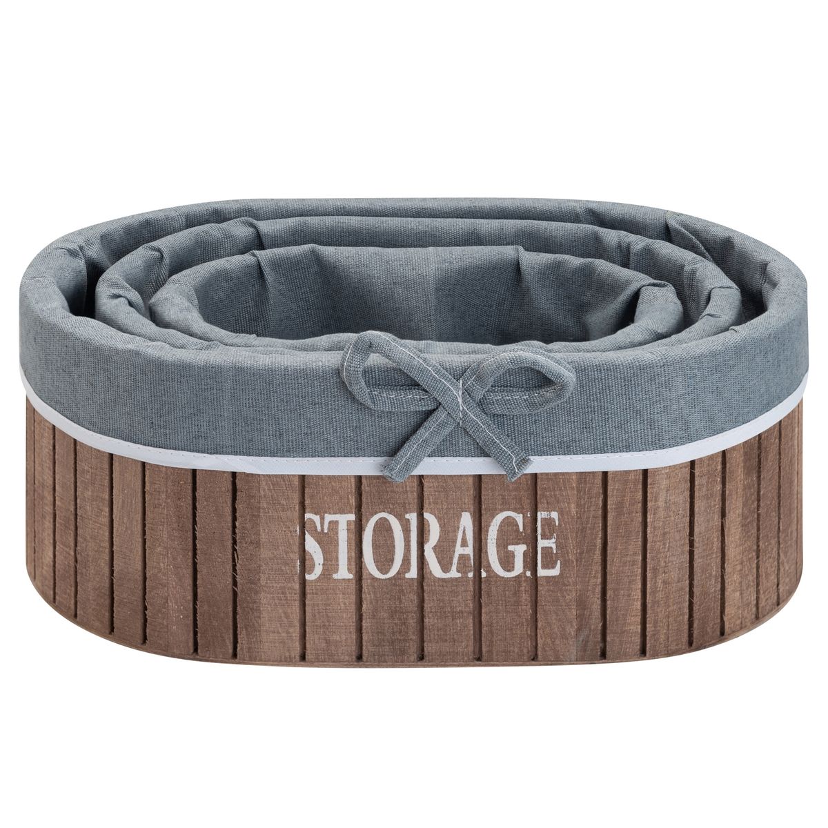 VGO - Set De 3 Canastos Ovalados Madera Can282419 Mar Vgo