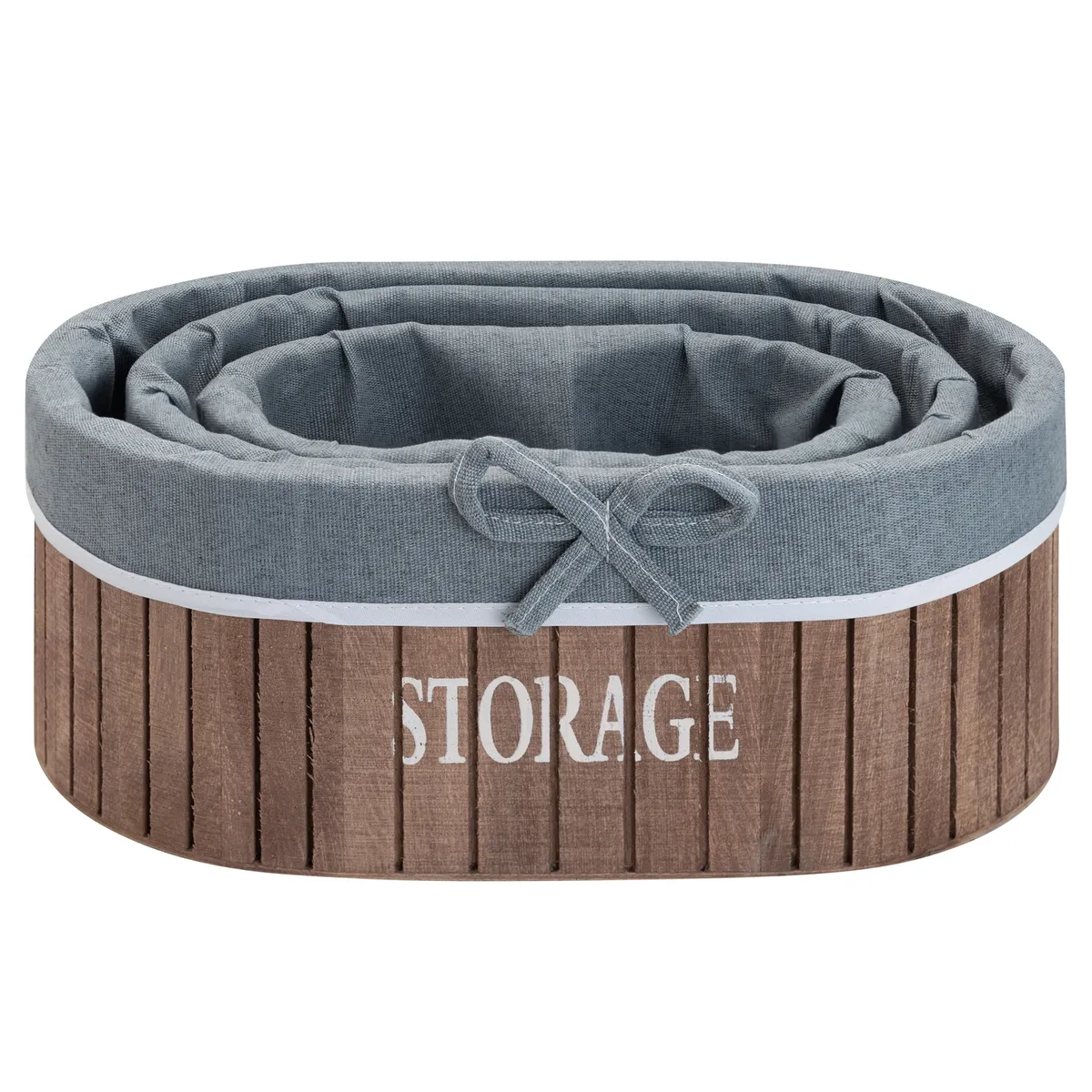 VGO - Set De 3 Canastos Ovalados Madera Can282419 Mar Vgo