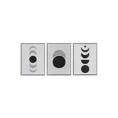 VGO - Set de 3 cuadros en madera 30x40 cm.