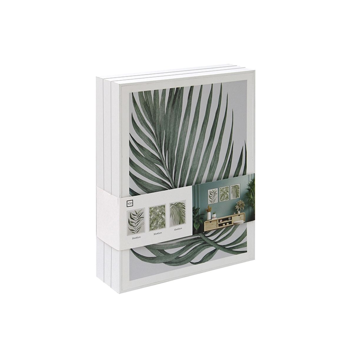 VGO - Set de 3 cuadros en madera 30x40 cm.