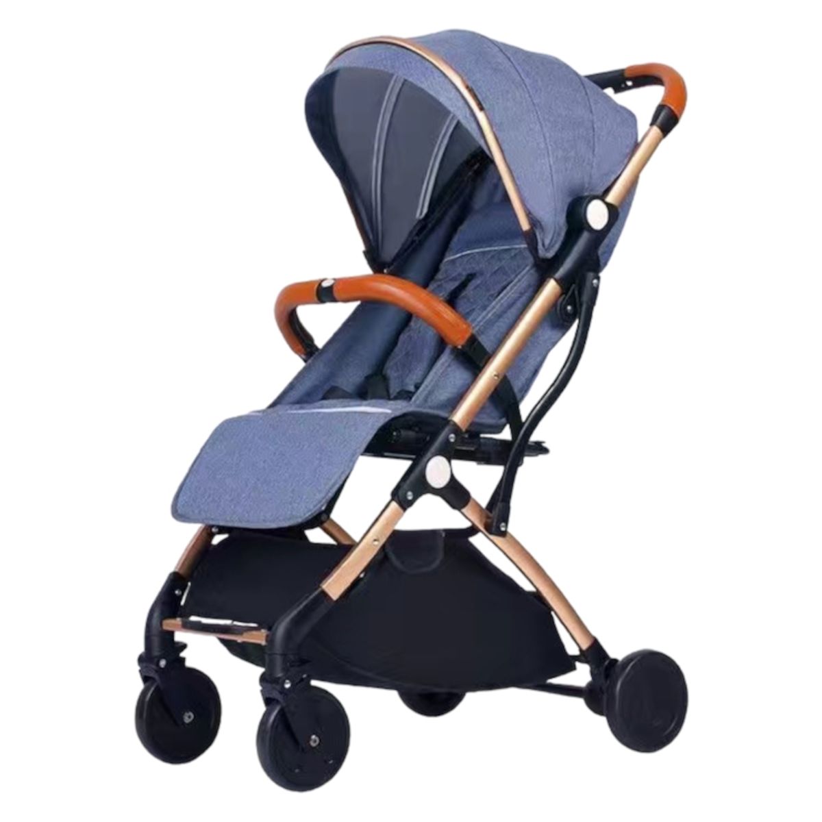 LUBABYCAS - Coche De Paseo Últra Compacto Con Accesorios Azul Lubabycas
