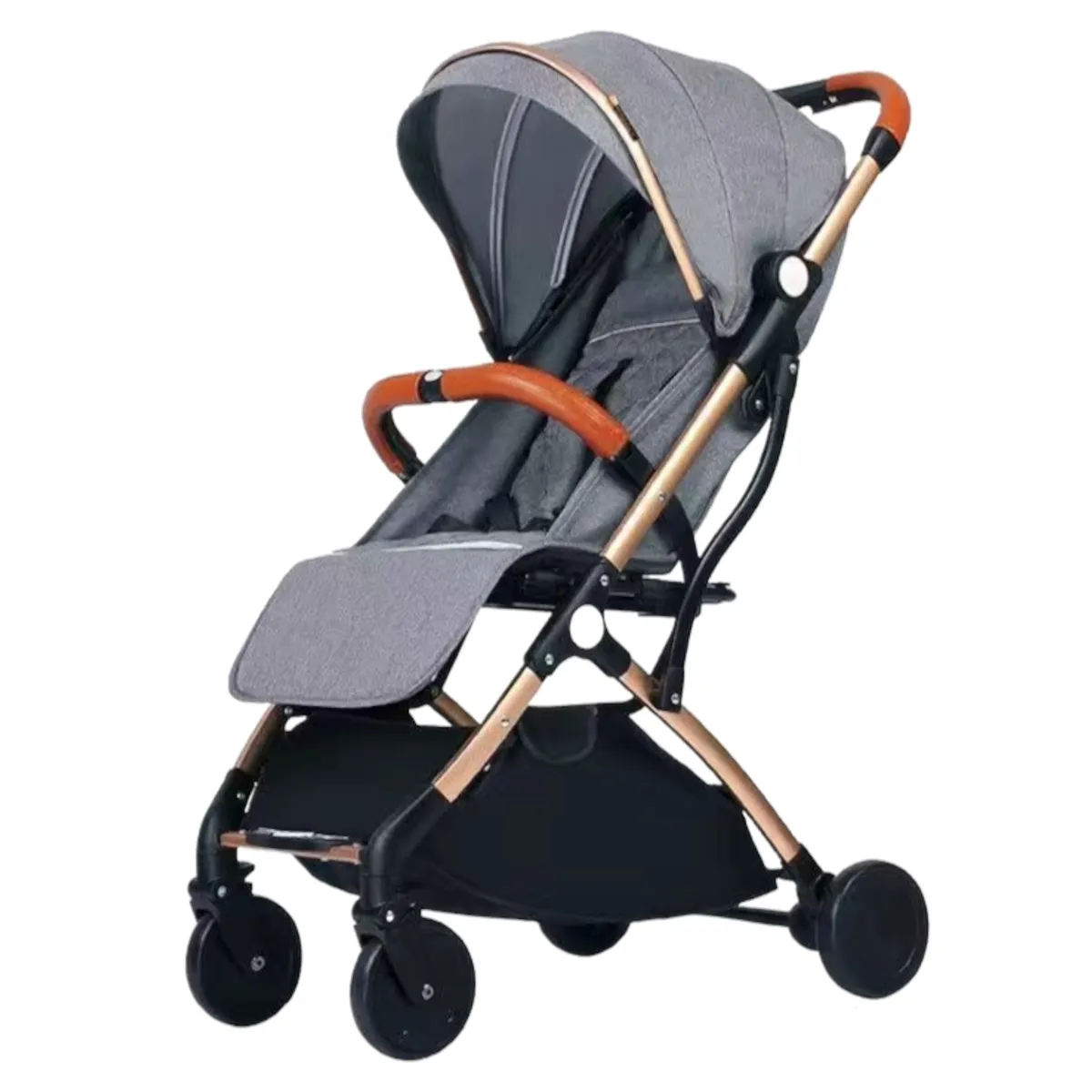 LUBABYCAS - Coche De Paseo Últra Compacto Con Accesorios Gris Lubabycas
