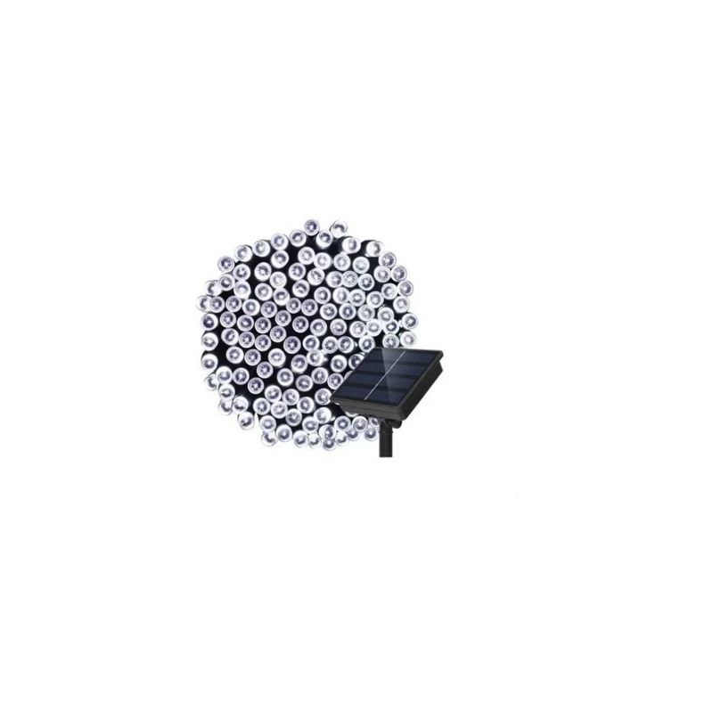 GENERICO - Luces Solares Guirnalda 10 Metros 100 Led blanco frio
