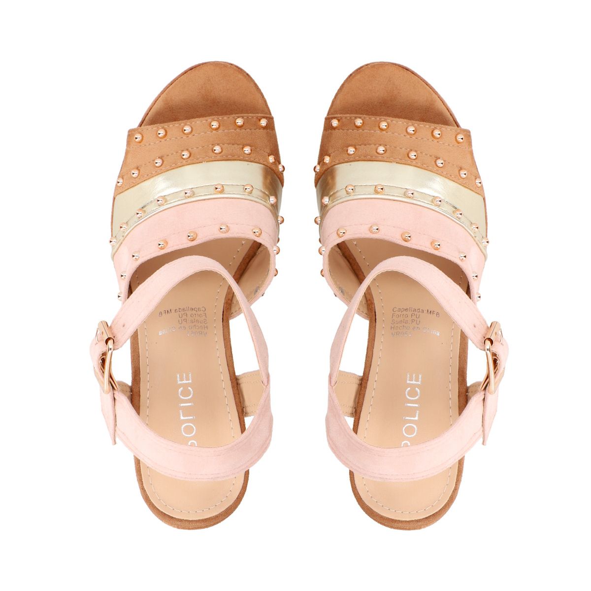 POLICE - Sandalia Mujer Camel Rene Police