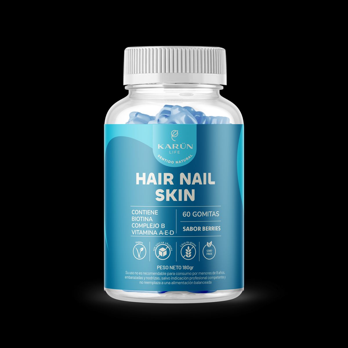 KARUNLIFE - Gomita Biotina Hair Nails & Skin 60 Un Karun Life