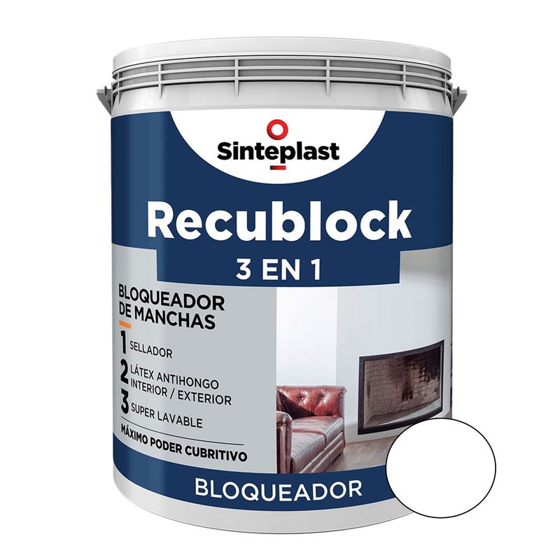 SINTEPLAST - Pintura Selladora Anti-Hongos Blanco 4 LT
