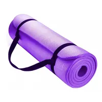 Yoga Mat Pilates Nbr Fitness 10 MM + STRAP - MORADO