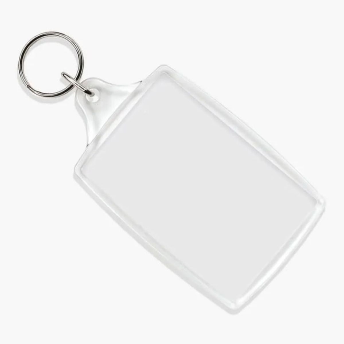 GENERICO - Pack 50 Llaveros Acrilico Rectangular Portafoto Publicitario