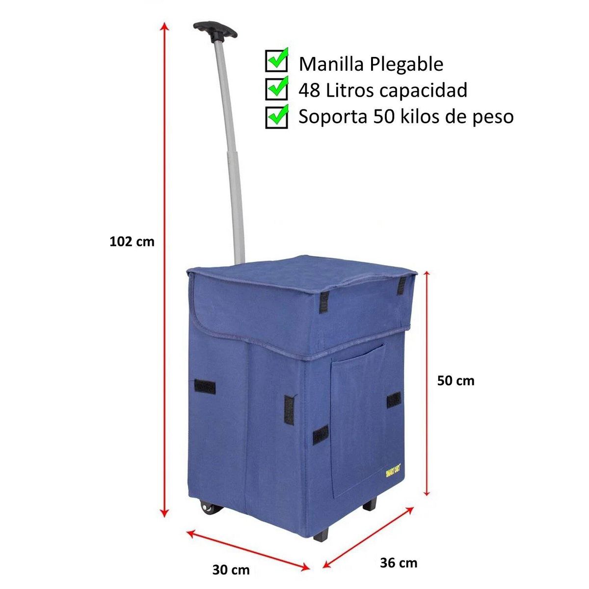 DBEST PRODUCTS - Carro Plegable Carga Multiuso Smartcart Carrito Compras